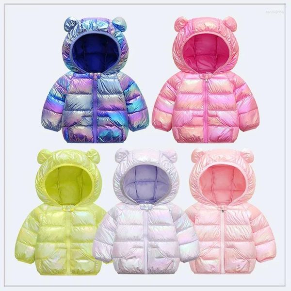 Abrigo para la chaqueta de cuello para el cabello para niños Invierno Moda de niños con orejas con capucha para niñas Baby Boys Ropa