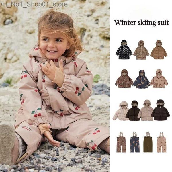 Manteau en duvet Veste pour enfants 2023 Hiver Nouveau KS Garçons et filles Costume en coton fonctionnel à capuche épaisse Ensemble de costume de ski Veste d'hiver Manteau d'hiver Q231205