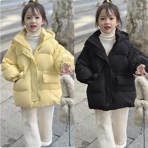 Manteau en duvet pour enfants, Parkas coréens en coton, épais et chaud, à capuche, vêtements d'hiver pour garçons et filles, manteaux