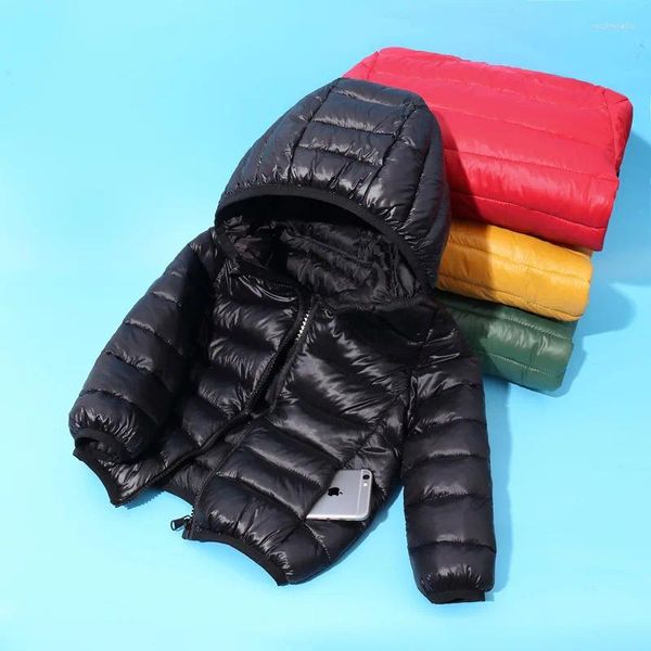 Manteau en duvet pour enfants, veste légère, vêtements d'hiver pour garçons et filles, vêtements rembourrés de coton pour bébés