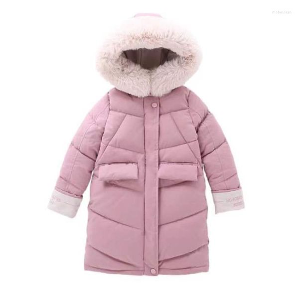 Manteau en duvet pour enfants, veste d'hiver en coton, vêtements à la mode pour filles, Parka épaisse en fourrure, combinaison de neige à capuche, vêtements d'extérieur, 2023