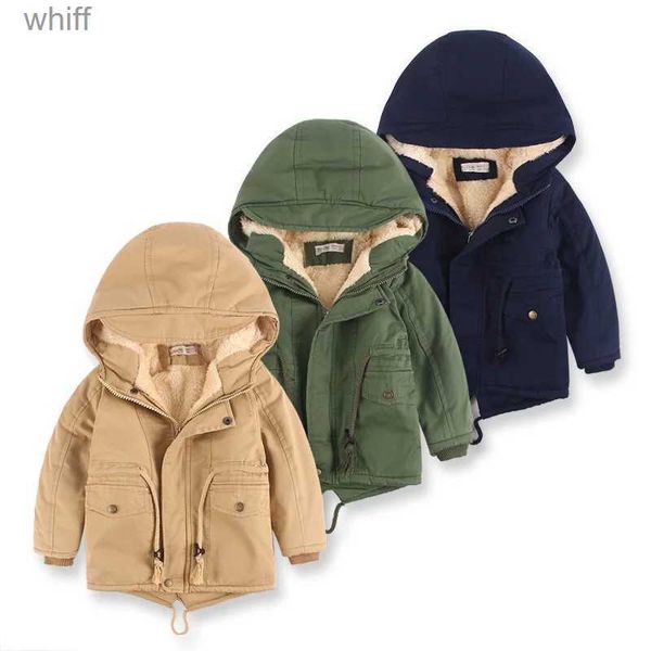 Manteau en duvet enfants hiver polaire vestes d'extérieur pour garçons à capuche chaud enfants garçon vêtements d'extérieur coupe-vent automne décontracté bébé garçon manteaux vêtements L231125