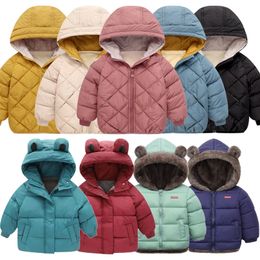 Omlaag jas kinderen katoenspadde kleding herfst en winter mode stoffen unisex Baby Hooded Parka Boys Down Jacket 220826