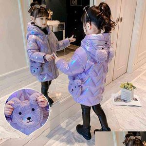 Down Coat Childrens Winter Katoenen jas voor meisjes waterdichte dikke snowuit Kinder kleding Parka 3-14 jaar 211111 drop levering Bab Dhjuf