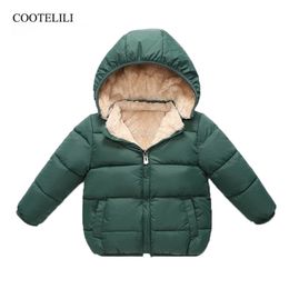 Manteau en duvet COOTELILI polaire hiver Parkas enfants vestes pour filles garçons chaud épais velours enfants manteau bébé survêtement bébé pardessus 220919