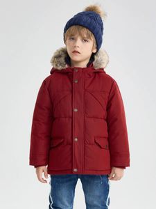 Manteau en duvet COTE Petits garçons Veste d'hiver Enfant en bas âge Puffer FauxDown Sherpa Doublé Capuche en fourrure Poids moyen Résistant à l'eau 230928