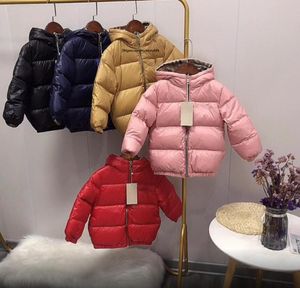 Down jas ontwerper kinderjasje babyjongen meisjes kleding kleding herfst winter outparden kids capuchoned bovenkleding