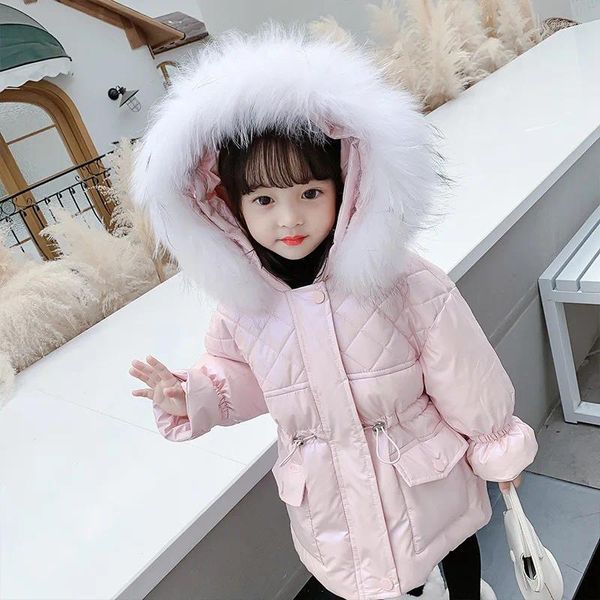 Down Coat Girl's Qiu Dong Kuan Corée Baby Long Manches Longs Coton Western Style Child