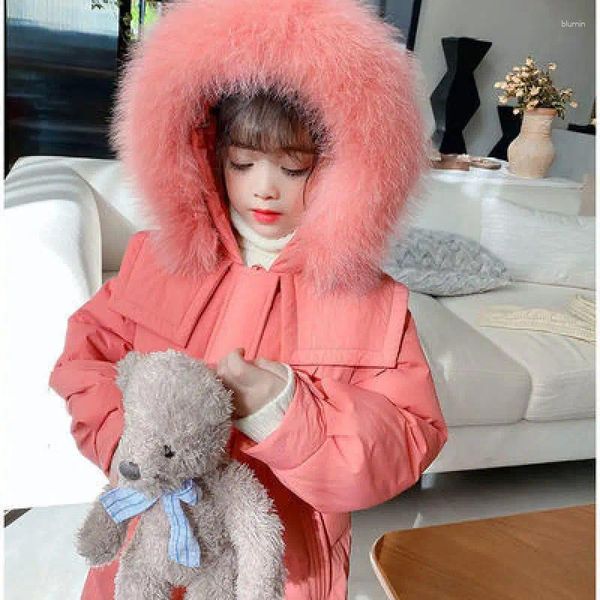 Manteau en duvet pour filles, veste d'extérieur pour bébé, vêtements d'extérieur épais et pelucheux, en velours et coton chaud, vêtements pour enfants de haute qualité, 2024