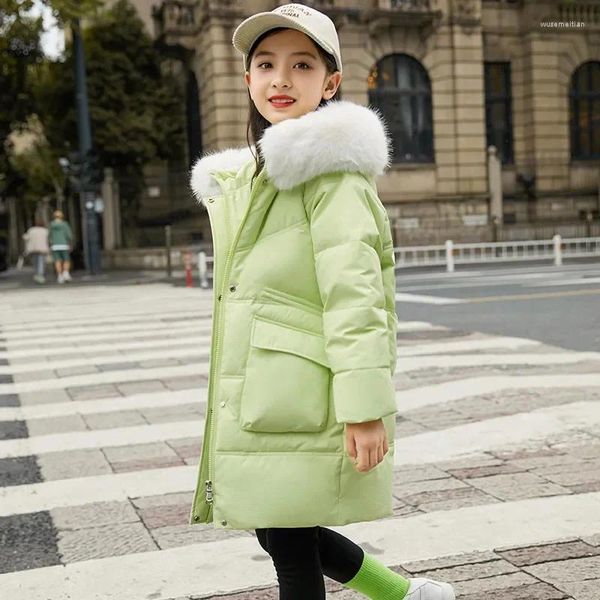 Manteau en duvet pour filles, vêtements à capuche, vestes de canard pour filles, manteaux chauds à la mode, vêtements d'extérieur épais, combinaisons de neige pour adolescents, Parkas pour enfants