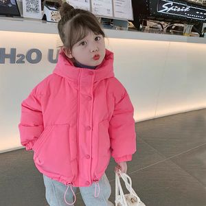 Abrigo de plumón Ropa de algodón para niñas Abrigo de invierno medio y largo de felpa con dibujos animados engrosados coreanos para niñas 221007