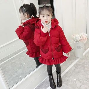 Manteau en duvet pour filles, vêtements rembourrés en coton, Style étranger coréen, moyen et Long, épais pour bébé
