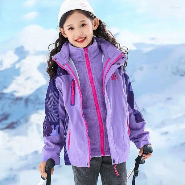 Manteau en duvet pour filles, vêtements de Ski, veste de sport épaisse, vêtements chauds pour enfants, printemps TZ121