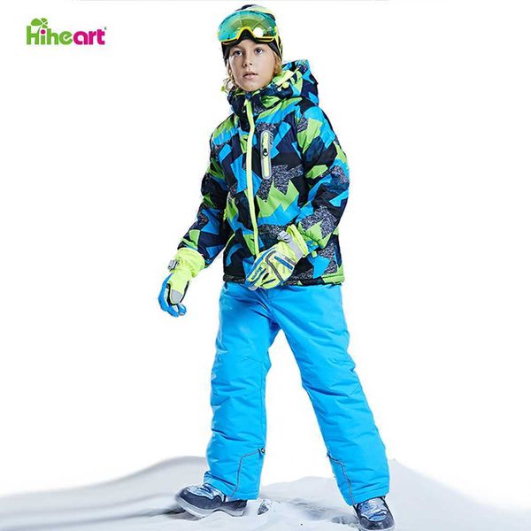 Piumino Hiheart Cappotto da sci per bambini Inverno -35 gradi Snowboard Tute da sci Caldo impermeabile Giacche da neve per esterni Bambini Ragazzi Ragazze Abbigliamento HKD230725