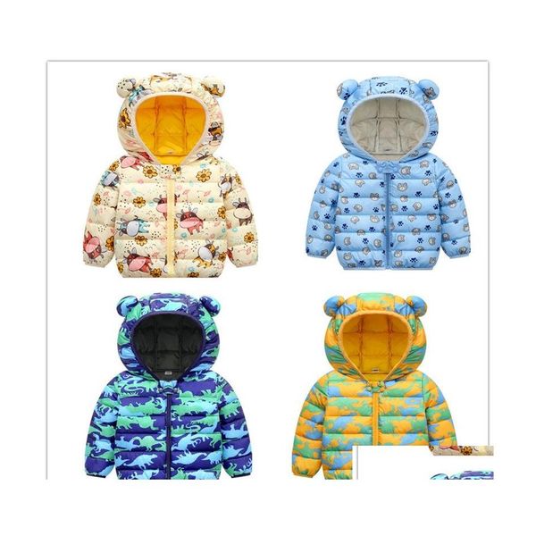 Down Coat Infant Jackets Winter Born Baby Girls Kid Manteaux Enfants Coton Warm Hooded Survêtement Garçons Vêtements 20220926 E3 Drop Delivery M