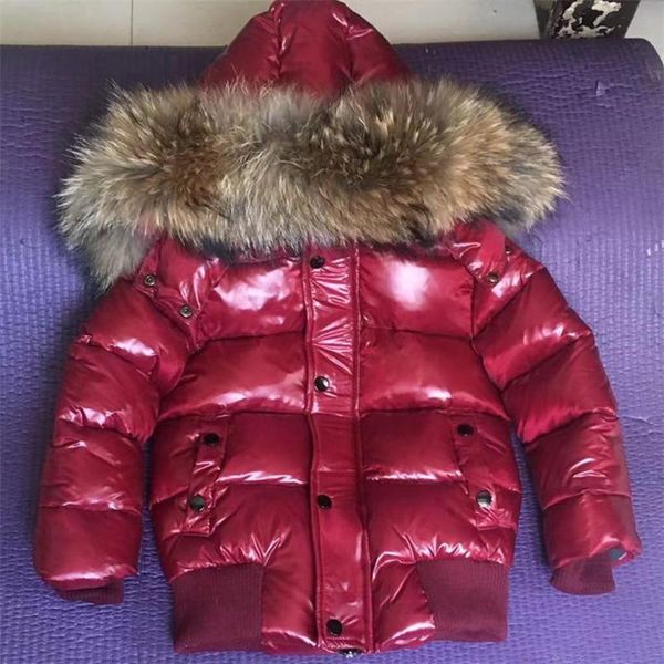 Abrigo de plumón para niños, chaqueta de invierno con capucha, cuello de piel, Parkas para niños para niñas 2 4 6 8 10 12 14, ropa de abrigo para niños pequeños