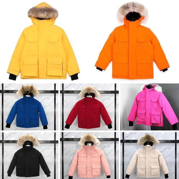 Down Coat Enfants Designer Down Manteau Veste D'hiver Garçon Fille Bébé Survêtement Vestes avec Badge Épais Chaud Manteaux Manteaux Enfants Parkas Mode Clasic