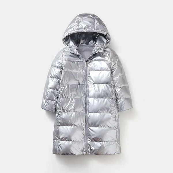 Manteau en duvet pour enfants, vestes longues, manteau en duvet de canard blanc pour enfants, vêtements d'extérieur à capuche, manteaux pour garçons et filles, parkas pour enfants, combinaison de neige d'hiver russe J231013