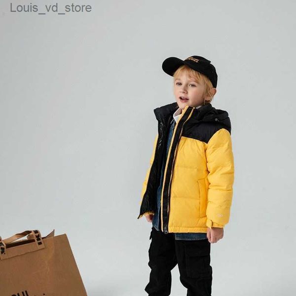 Abrigo de abajo Niños North Designer Cara Chaqueta de invierno Niños Niñas Jóvenes Al aire libre Parka Cálido Chaquetas de globo negro Carta Imprimir Ropa Outwear Cortavientos T230803