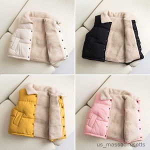 Manteau en duvet enfants gilet vestes pour vêtements d'extérieur pour filles hiver épais garçon veste nouveau vient gilets chauds bébé enfants gilets R230905