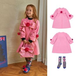 Manteau en duvet vêtements pour enfants coréens vestes roses pour 2024 ans printemps enfant filles Rose princesse vêtements d'extérieur manteau vêtements d'extérieur pour enfants vêtements 231214