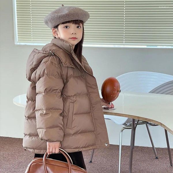 Manteau en duvet coréen pour filles et adolescentes, vestes chaudes épaisses pour enfants de 8 10 12 13 14 ans, vêtements d'extérieur