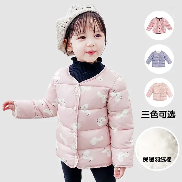 Abrigo de estilo coreano de estilo coreano 2024 ropa de algodón para niños estilo otoño e invierno femenino