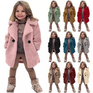 Donsjas Lamsjassen voor meisjes jongens Winter Fleece Warme bovenkleding Herfst Kindermode Zoete jassen Grote kinderkleding 2-12 jaar 231017