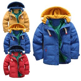Omlaag jas lage prijs groothandel 3 8 jaar oud kind mode winter kinderen capuchon kokjes katoenen gevarieerde jas dik uit het kader 221007
