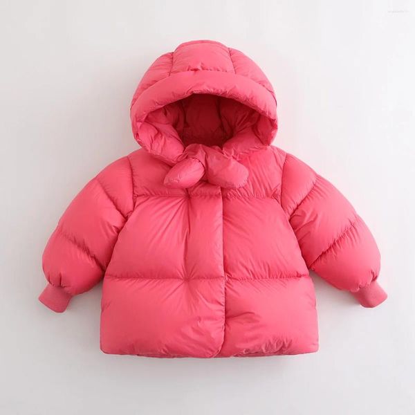 Abrigo de plumón MARCJANIE Ropa de invierno para niñas Chaqueta ligera con capucha Bebé niño pequeño Puffer grueso empacable 213528