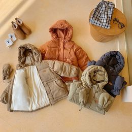 Donsjas MILANCEL Winter Kinderjas Bontvoering Jongens Parka Dikker Warme Meisjes Hoodie Jas 231202