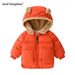 Down coat Mudkingdom Kids veste bébé garçons filles au vent des oreilles d'ours au vent à capuchon épaissis