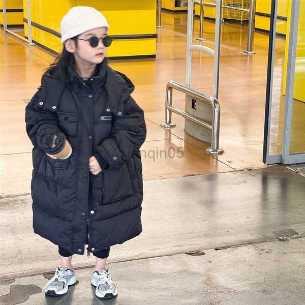 Manteau en duvet hors saison enfants genou vers le bas veste 2022 hiver garçons et filles version coréenne épaissie canard blanc doudoune HKD230725