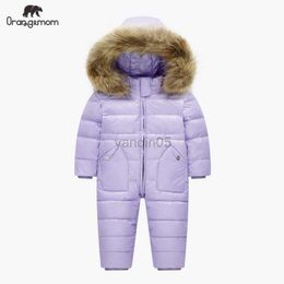 Down Coat orangemom tienda oficial chaqueta de abrigo de bebé para niñas niños prendas de vestir exteriores 1-5 años mono de invierno ropa de nieve ropa de bebé niña invierno HKD230725