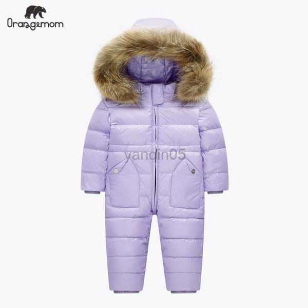 Manteau en duvet orangemom magasin officiel bébé manteau veste pour filles garçons vêtements d'extérieur 1-5 ans hiver combinaison neige porter bébé fille vêtements hiver HKD230725