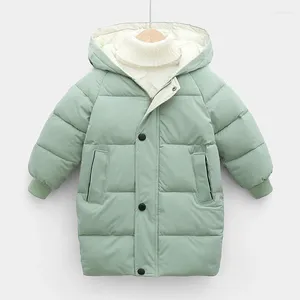 Down Coat Russian Kids Coats Children Outerwear Winter Clothes Teen Boys Girls Cotton-Padded Parka Thicken Warm Long Jackets