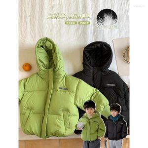 Tong Ku – manteau en duvet épais de Style coréen pour enfants, pardessus polyvalent en canard blanc 90, à capuche d'automne pour garçons, 2024