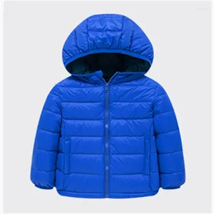 Veste d'enfants Ultra Light en manteau 6 Color 90% White Duck Winter Child Child Garçons et Girls Hooded 35