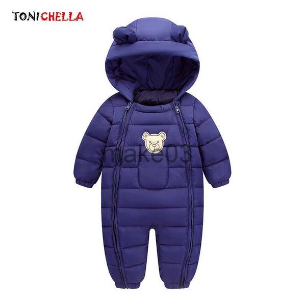 Abrigo de plumón Invierno Bebé Ropa de nieve Ropa gruesa y cálida Recién nacidos Material de poliéster Niños Bebés con capucha Outwear Niños Niñas Ropa CL5010 J230823