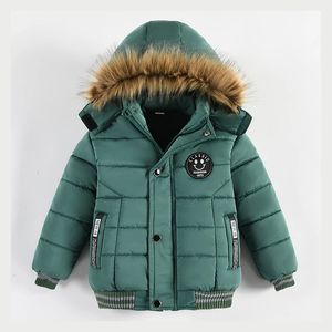 Donsjas Winter Jongensjas Voor Kinderen Jassen Kinderen Warme Capuchon Uitloper Dikke Fleece Jas Voor Baby Boy Kleding Kostuum 2 3 4 5 6 Y 231117