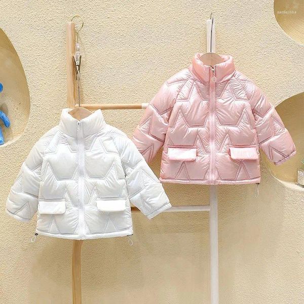 Manteau d'hiver en coton pour enfants, vêtements pour filles, veste rembourrée en coton à capuche décontractée, garde bébé au chaud, court jetable