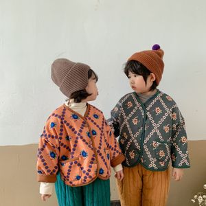 Manteau en duvet d'hiver Les enfants portent des vêtements rétro des deux côtés Garçons et filles en bas âge Veste rembourrée en coton matelassé pour fille 221130