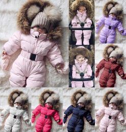 Manteau en duvet vêtements d'hiver infantile bébé habit de neige garçon fille barboteuse veste à capuche combinaison chaude épaisse tenue vêtements d'extérieur pour enfants vêtements5301980