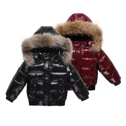 Manteau d'hiver manteau en duvet de canard blanc pour garçons vêtements pour enfants vêtements d'extérieur épaissi infantile avec fourrure naturelle 2-10y Parka enfants 231120