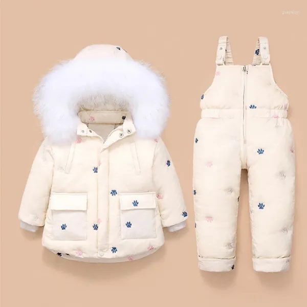 Down Coat Winter Jacket Sauthouet pour les enfants pour les enfants Baby Girl Girl Set Set Childre