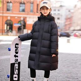 Doudoune hiver enfants fille longue doudoune fille élémentaire coupe-vent chaud épaissir à capuche Parka Junior fille manteau doudoune pour fille Q231205