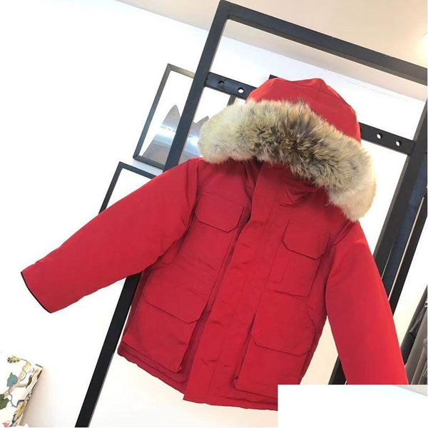 Manteau d'hiver pour enfants, veste pour garçons et filles, vêtements d'extérieur chauds, manteaux à capuche, vêtements de sport en plein air, enveloppe classique, 5 couleurs, 100-150 Dr Otbrl