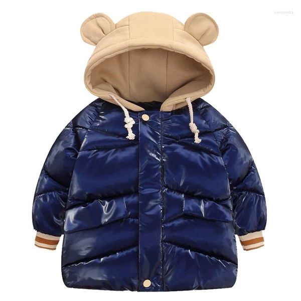 Abrigo de plumón de invierno para niños y niñas, abrigo cálido y grueso de 1 a 7 años, versión coreana, Chaqueta de algodón informal versátil, ropa para niños