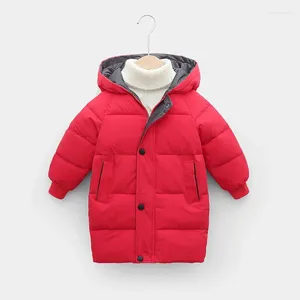Down Coat Zwy563 Children's Winter Boys Girls Cotton-Padded Parka Coats Dikke Warm Long Jackets Toddler Kids Outerwear