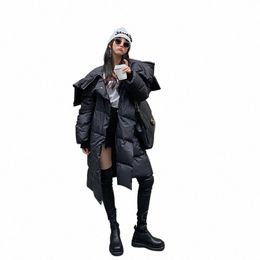 Veste en duvet pour femme Automne Hiver Épaissir Parka 2022 Nouveau manteau à capuche noir à capuche avec fermeture éclair Manteaux pour femmes X3gr #